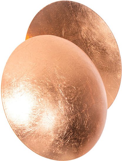 Moderne Kupferfarbene Runde Wandleuchte 20cm - Sunrise