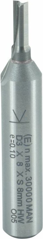 Thumbnail - ENT Nutfräser - Fräser zum Einbohren in Hart- und Weichholz 3x8mm, HW