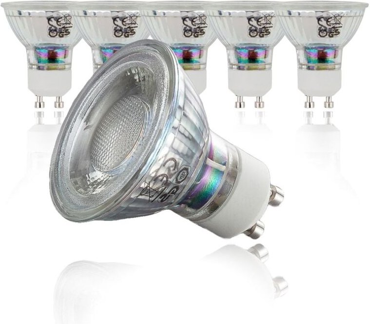 B.k.licht - led Leuchtmittel GU10 10er Set - 5W, 400lm, 3000K, klar