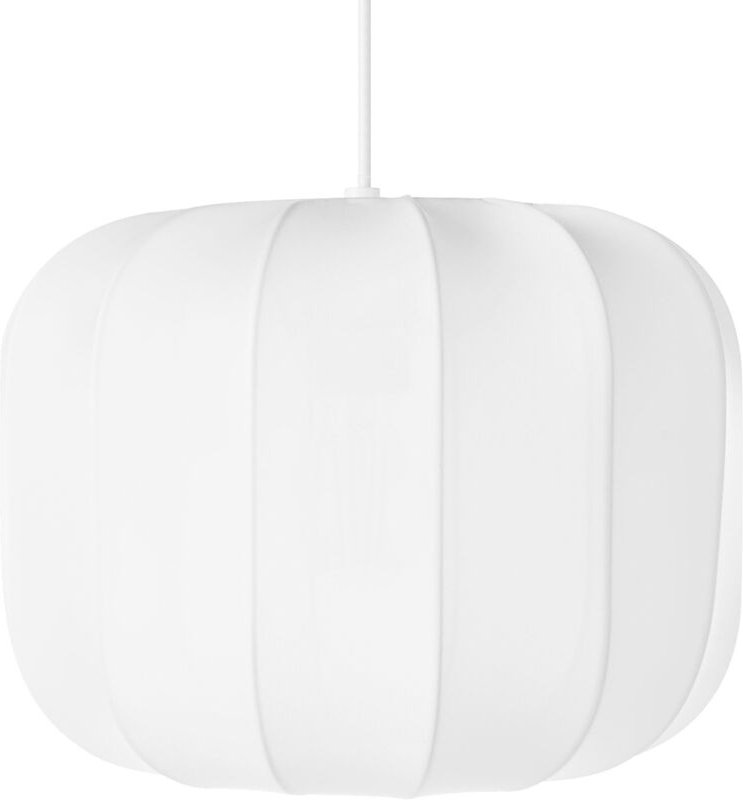 Hängelampe Weiß mit Nylon Schirm Modernes Design Beleuchtung Hängeleuchte Esszimmer Wohnzimmer Schlafzimmer