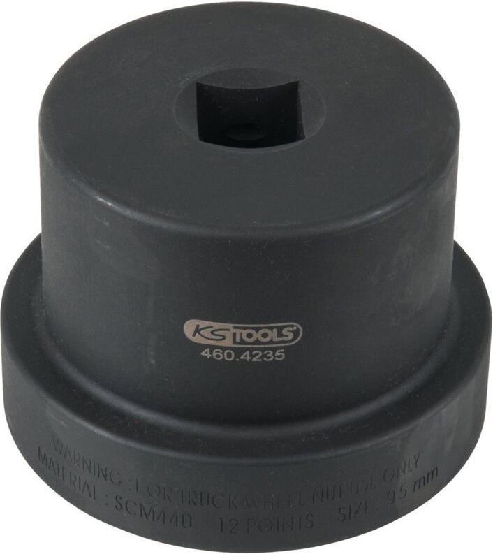 1" Achsmuttern-Schlüssel mit Führungsbund, 12-kant, 95 mm