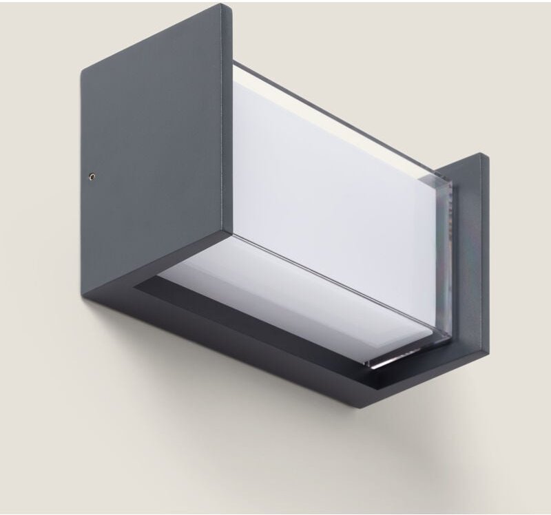 Ledkia - LED-Außenwandleuchte 12W Aluminium cct wählbarer Doppeldiffusor Isolde Anthrazit