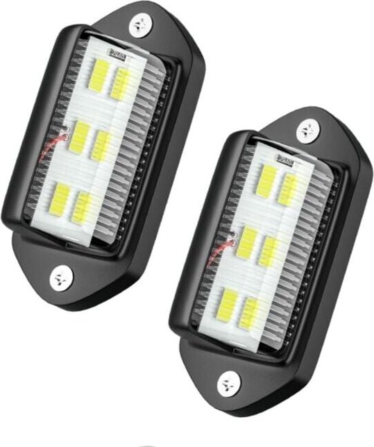 2 Stück LED-Kennzeichenleuchte, wasserdicht, 6 SMD-LED-Rückleuchten, Kennzeichenleuchte für 12 V/24 v, lkw, Van, Anhänge...