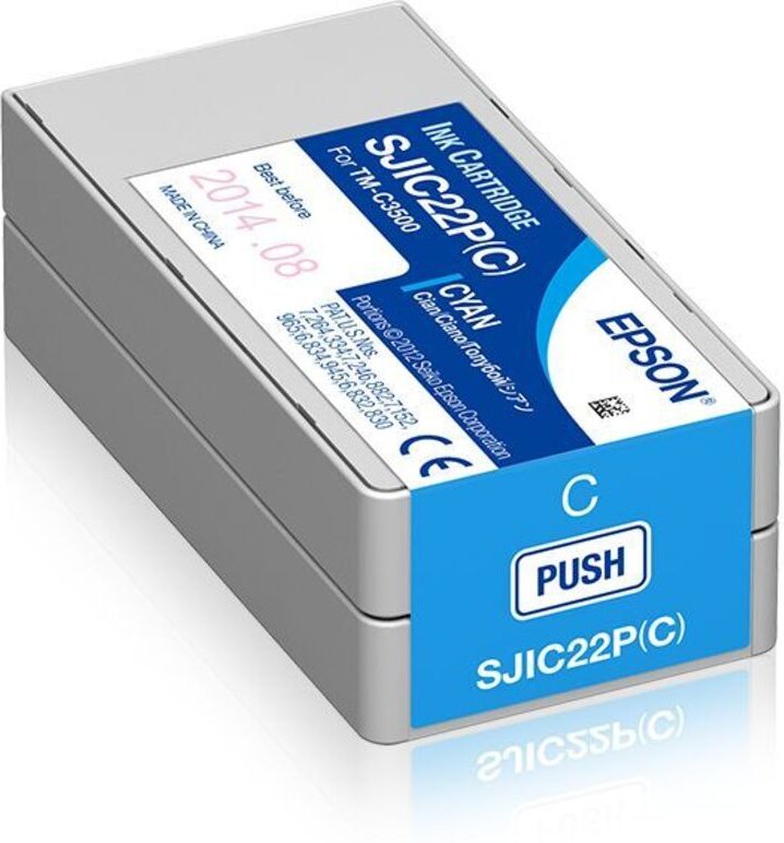 Epson SJIC22P(C): Ink cartridge for ColorWorks C3500 (Cyan)
