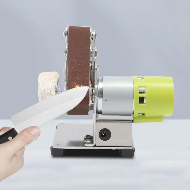 Mini Bandschleifer mit 10 Schleifbändern 150 W Elektrischer Bandschleifer DIY Poliermaschine 7 Gang Einstellbar Bandschl...