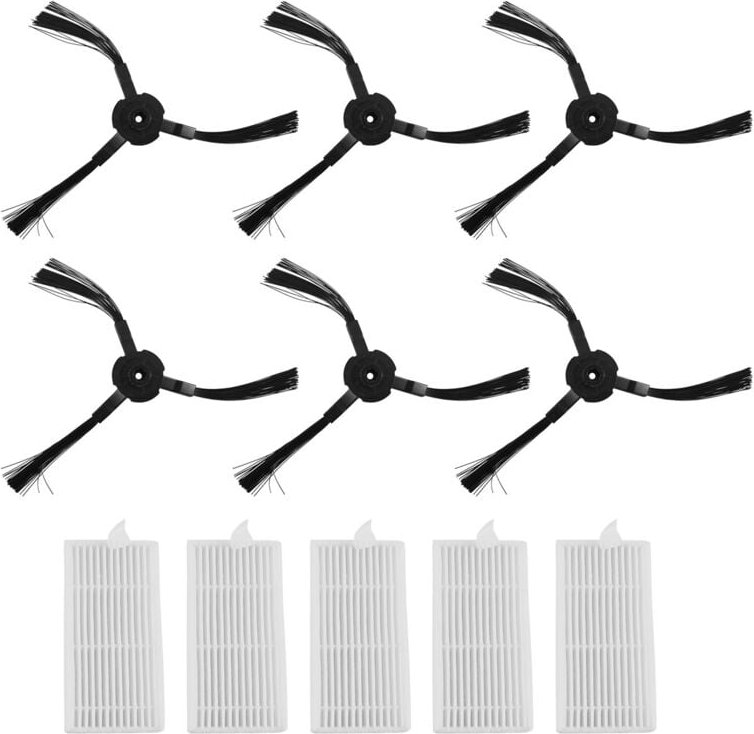 6 x Seiten BüRste + 5 Filter für Lidl Silber ssr 3000 A1 Roboter Staubsauger ZubehöR