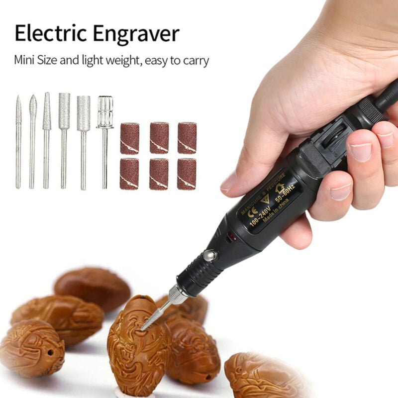 Set aus 14 Mini-Elektrobohrmaschinen 100V-240V mit variabler Drehzahl, mit rotierendem Gravierstift, zum Fräsen und Poli...