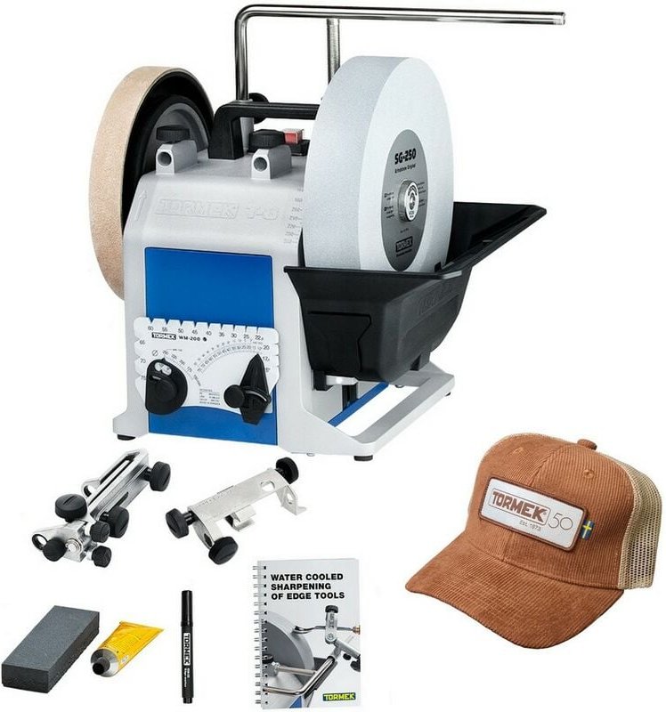 Tormek - T8 Naßschleifmaschine Schärfsystem Schleifmaschine + Trucker Cap 9930