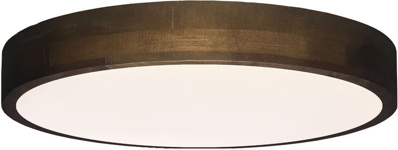 Brilliant Lampe Slimline LED Wand- und Deckenleuchte 34cm holz dunkel/weiß Metall braun 12 W LED integriert