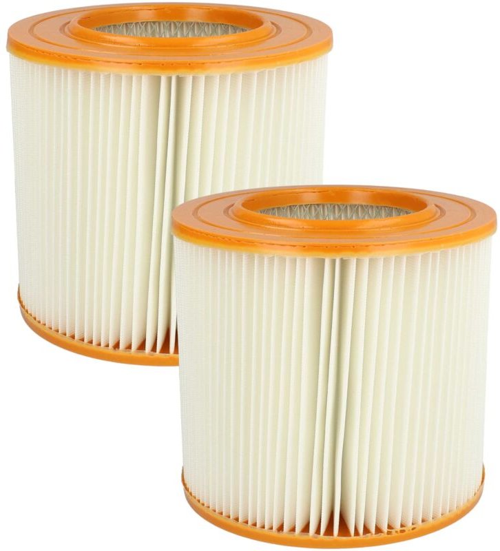 2x Faltenfilter Ersatz für Allaway 210813, 2577 für Staubsauger - Filter, Patronenfilter, Polyester, orange weiß - Vhbw