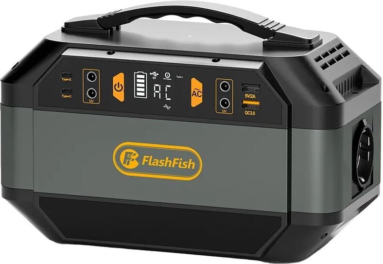 FlashFish Solargenerator, 288,6 Wh, tragbares Kraftwerk, 78000 mAh/3,7 V Batterie, AC 230 V, 330 W, für Outdoor-Camping-...