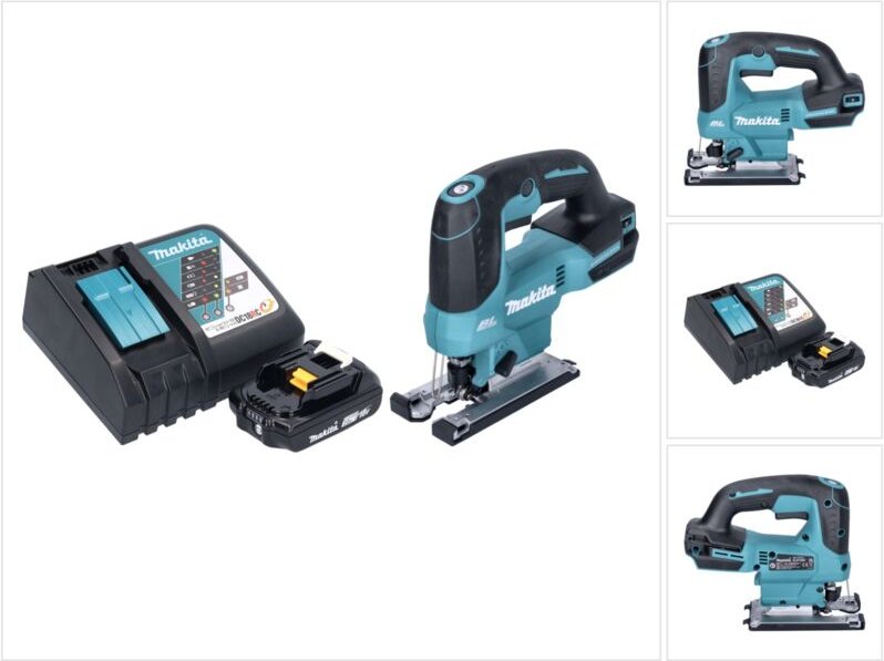 Makita DJV 184 RA1 Akku Pendelhub Stichsäge 18 V Brushless + 1x Akku 2,0 Ah + Ladegerät