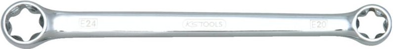 KS Tools CHROMEplus TX-E-Doppel-Ringschlüssel, E10xE12