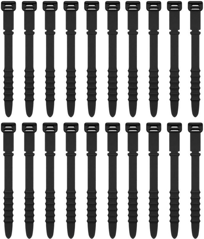 Wiederverwendbare Silikon-Kabelbinder, 11,3 cm Kabelorganisator, Kabelclip für USB-Kabelmanagement, Schreibtisch-Kabelor...