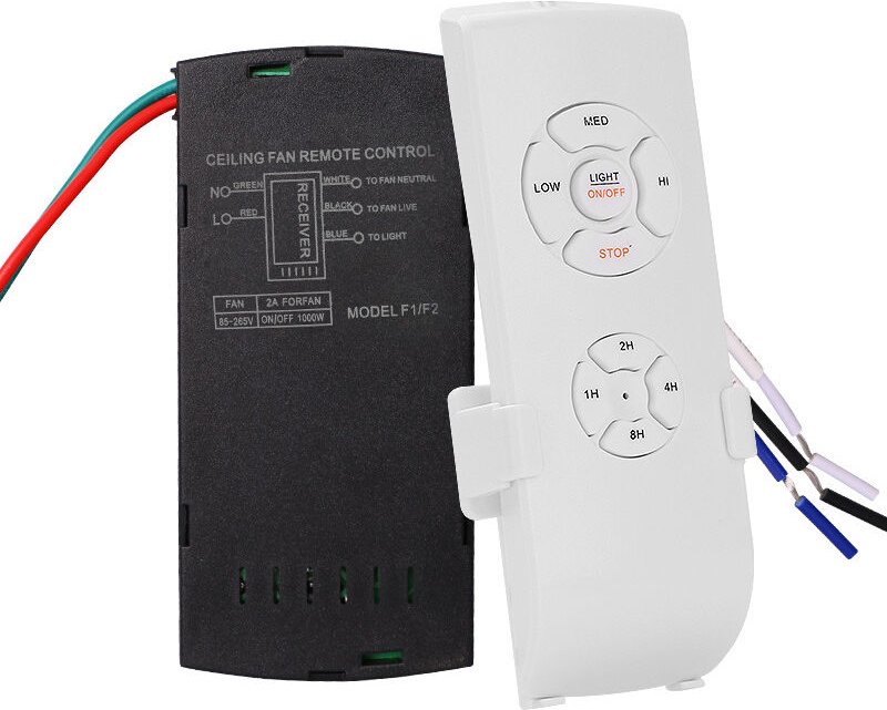 Cyslmuk - Universeller Deckenventilator mit Fernbedienung, 110 V/220 v, kabelloses Verteilungsset für Zuhause/Büro/Hotel...