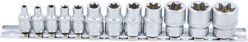 Bgs Technic - Steckschlüssel-Einsatz-Satz E-Profil Antrieb Innenvierkant 6,3 mm (1/4') / 10 mm (3/8') sw E4 - E20 12-tlg...