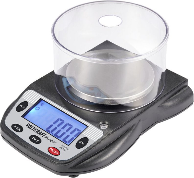 Voltcraft - PS-600C Präzisionswaage Wägebereich (max.) 600 g Ablesbarkeit 0.01 g batteriebetrieben Sc