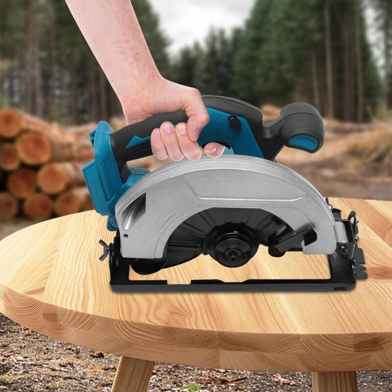 750W Akku-Handkreissäge/Kabellose Elektrische Kreissäge, Kompatibel mit Makita Lithium-Ionen-Akkus, Schnittstärke 0-90 m...