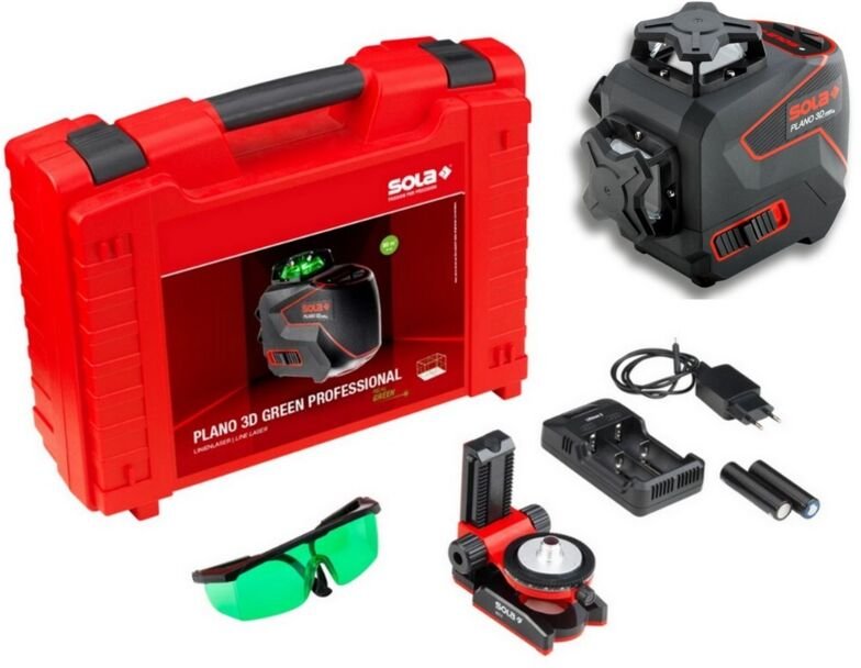 Thumbnail - Sola - Linienlaser plano 3D green Professional 71017201 Koffer Profiset 360° Akku