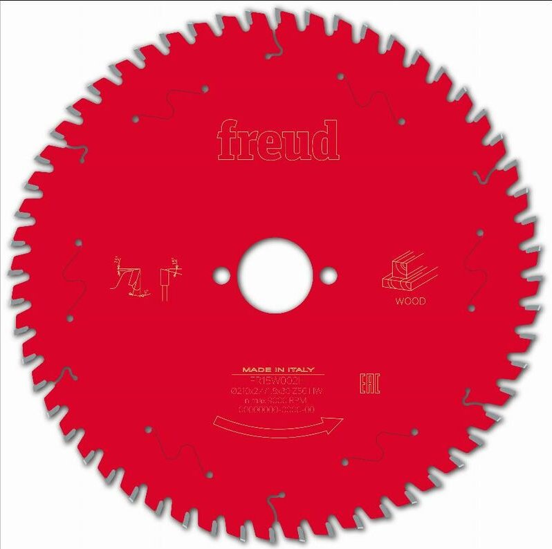 Freud - Sägeblatt für Handkreissäge Ø210 2,4/1,8 AL30 Z56 ba 5° - F03FS09724 -FR15W002H