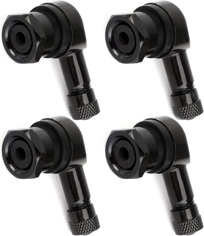 Sollbry Motorrad-Eckventil, 4-teiliges Aluminium-Eckventil, 90-Grad-Reifenventiladapter, Ventilverlängerungsadapter, sch...