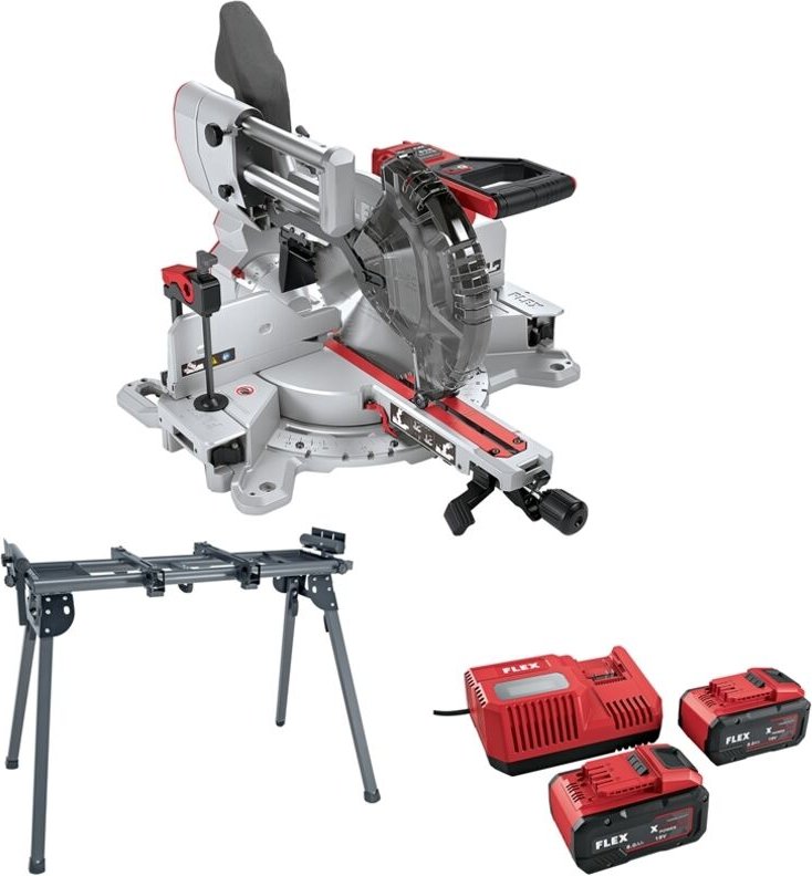 Flex Akku Kapp-und Gehrungssäge Zugsäge SMS 305 18-EC + WB 110-260 +2xAkku 8,0Ah