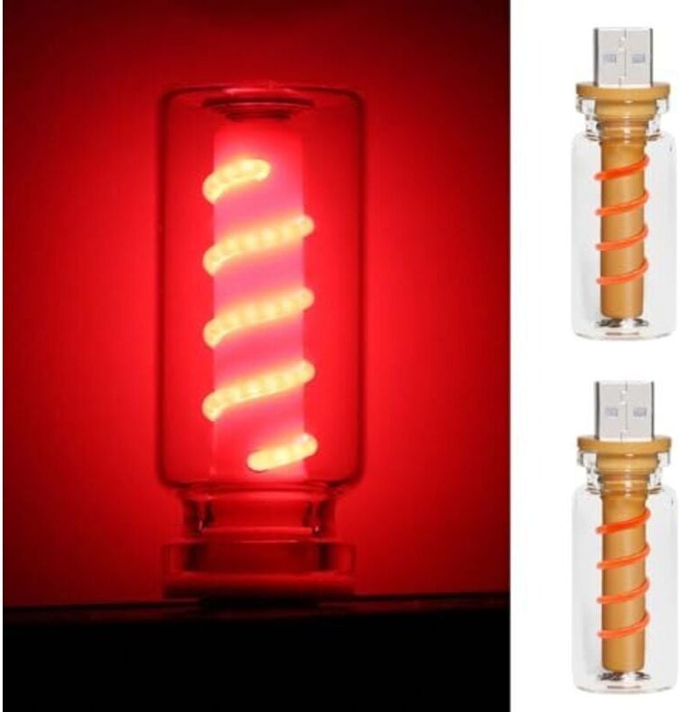 2 Stück Retro-Autolampen,Plug-in USB Led Innenbeleuchtung mit Touch und dimmbar,Auto USB Nachtlicht,Tragbare Mini LED In...