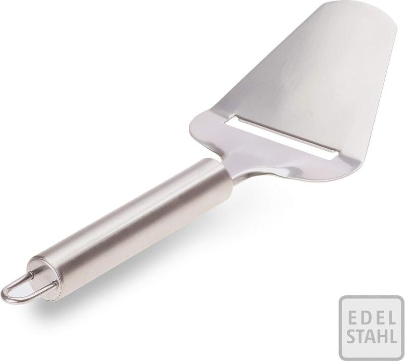 Handkäseschneider aus Edelstahl Modernes Käsemesser mit Aufhängeöse Ein unverzichtbares Werkzeug für alle Käseliebhaber.
