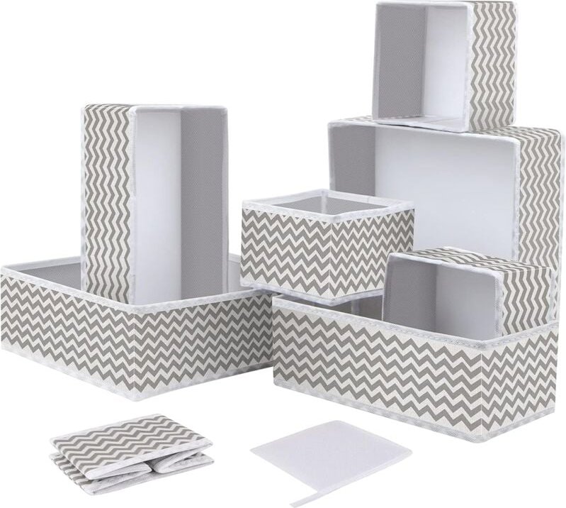 Ymyny - Crediri 8er-Set Aufbewahrungsboxen, faltbare Aufbewahrungsboxen, zusammenklappbare Aufbewahrungswürfel aus Sackl...