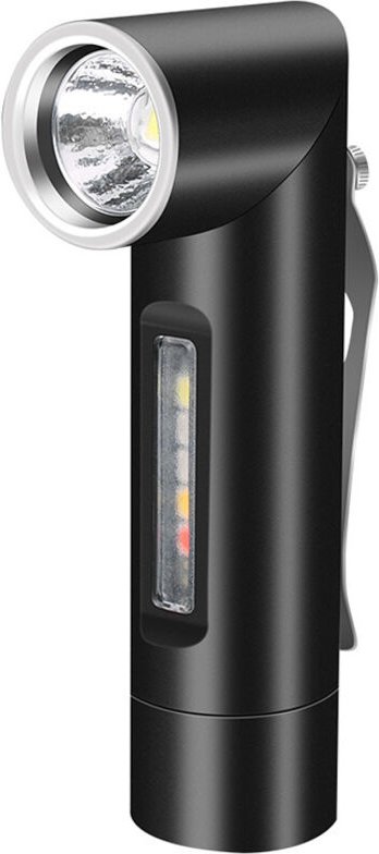 Wiederaufladbare LED-Taschenlampe mit Magnet, 90° drehbar, magnetisches Arbeitslicht mit Typ-C-Ladeanschluss, superhell,...