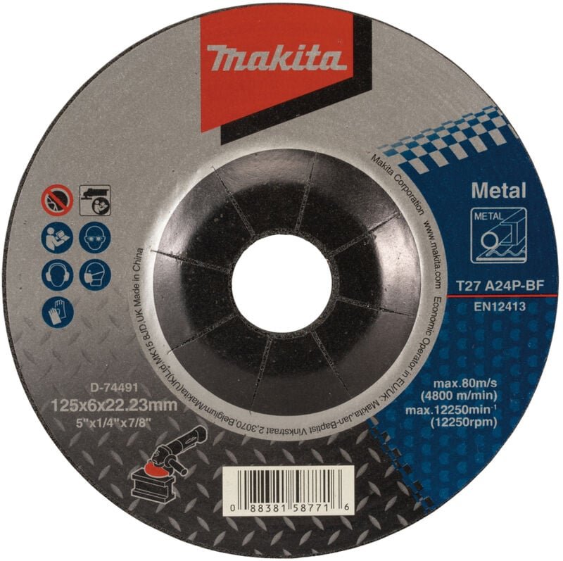 MAKITA D-74491 Metall-Entgratscheibe 125x6x2223mm