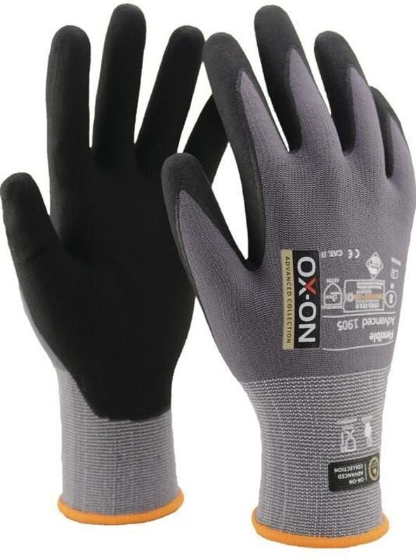 Handschuhe Flexible Advanced 1905 Größe 6 schwarz/hellgrau en 388, en 420+A1 PSA-Kategorie ii