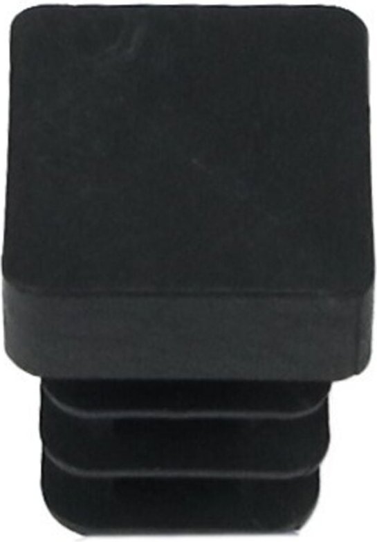 Schwarze Innenvierkanthülse 12x12 mm. Blister 4 Stück.