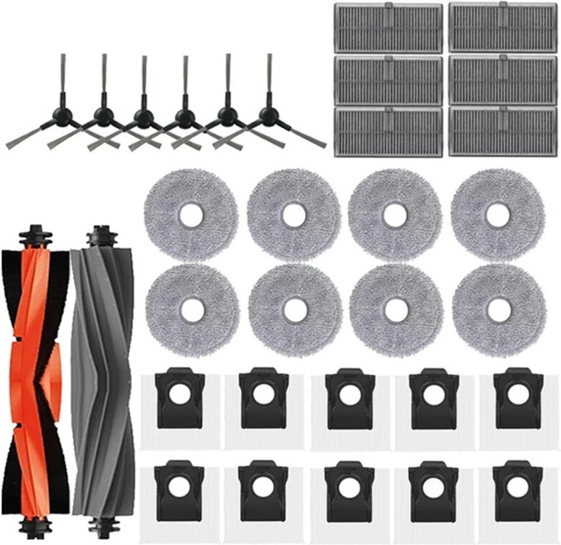 Für L10s Pro Ultra Heat, Hauptseitenbürstenfilter-Moppbeutel