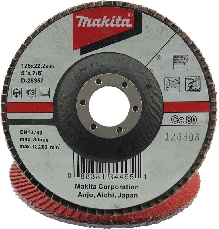 Makita Fächerscheibe Ø 125 mm CE80 abgewinkelt D-28357