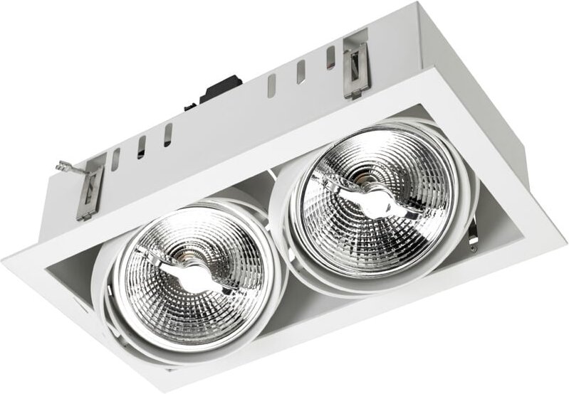 Leds-c4 - Downlight Multidir Double led 324Mm Trim 100W Gris IP23 978Lm
