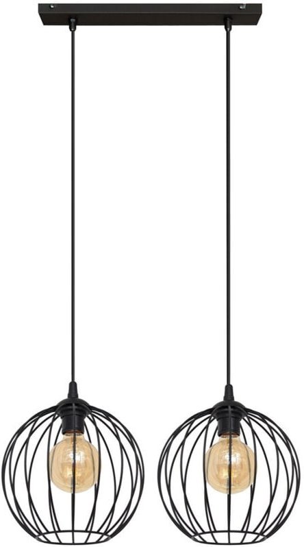 Mercure Gerade Stangen-Pendel-Deckenleuchte Schwarz 50cm - Helam