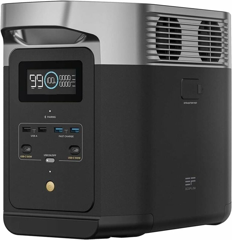 EF ECOFLOW DELTA 2 Tragbare Powerstation 1024Wh, Solar Generator LiFePO4-Batterie, erweiterbarer Kapazität bis zu 3kWh, ...