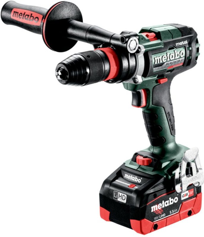 Metabo - Akku-3-Gang-Bohrschrauber bs 18 LTX-3 bl q i Metal x 145 l, 18V 2x5.5Ah LiHD + asc 145