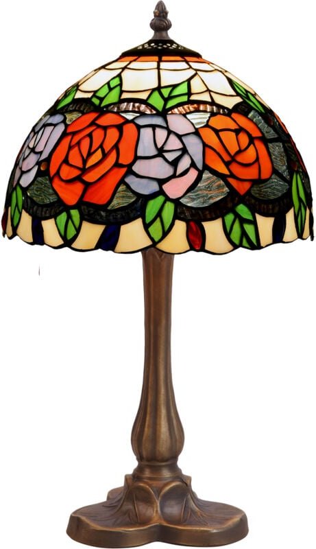 Tischlampe in Kleeblattform und Lampenschirm mit 20 cm Durchmesser der Rosy-Serie