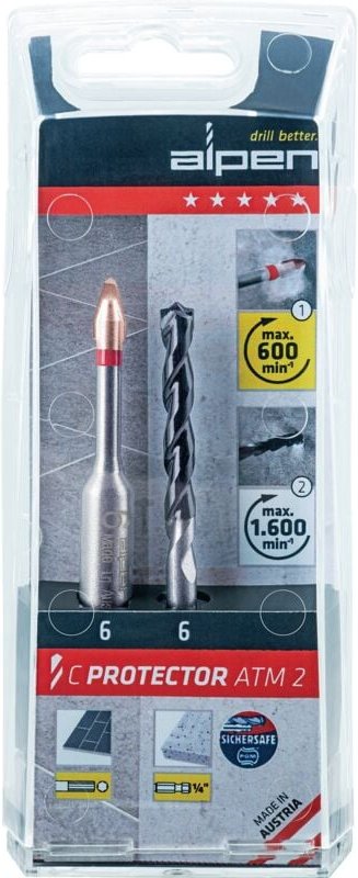 Feinsteinzeugfliesenbohrerset c protector ø 10 mm