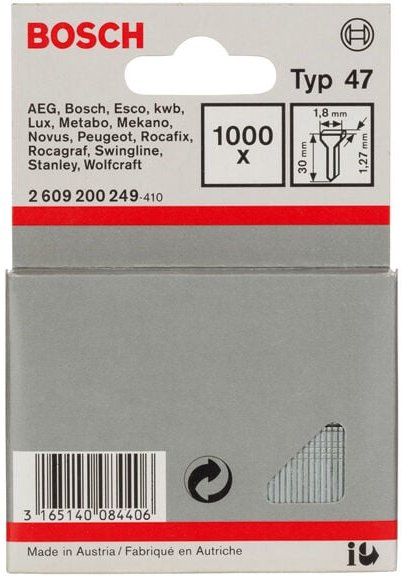 Nagel Typ 47 1,8 x 1,27 x 30 mm - Bosch