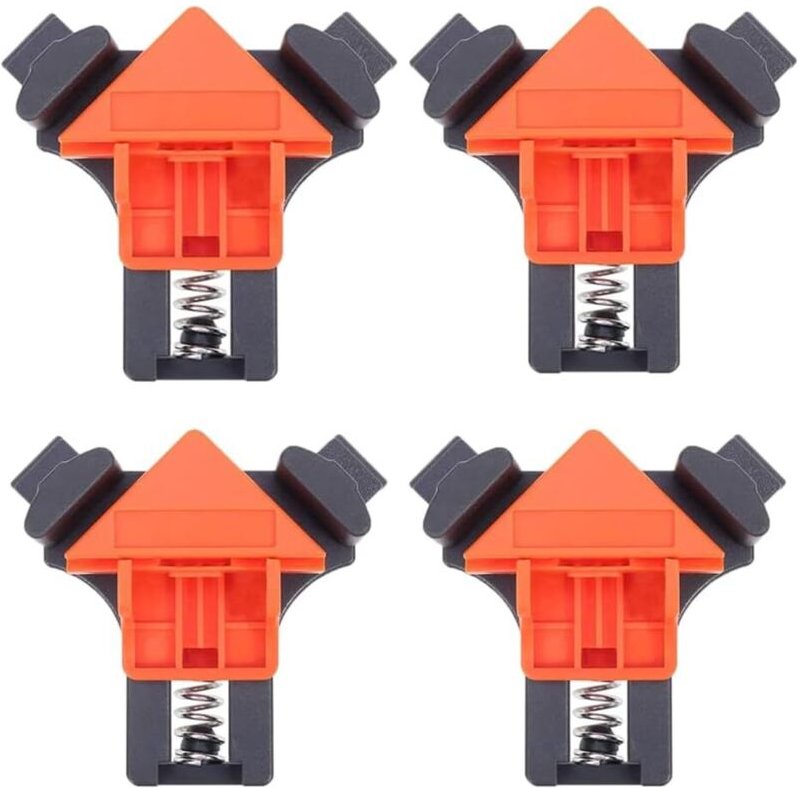 4-teiliges Set rechtwinkliger Zwingen, 90-Grad-Winkelzwingen, rechtwinklige Spannklammern für die Holzbearbeitung, Winke...