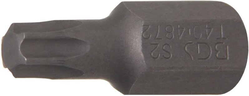 Bit Länge 30 mm Antrieb Außensechskant 10 mm (3/8') T-Profil (für Torx) T40