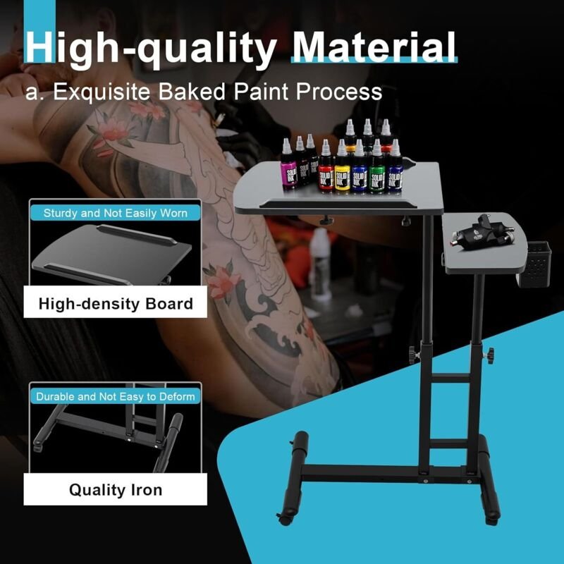 Tagtuell Tattoo Workstation, Verstellbar Mobile Tattoo Work Tisch, Tragbare Tattoo-Studio-Ausrüstung für Tattoo Studio, ...