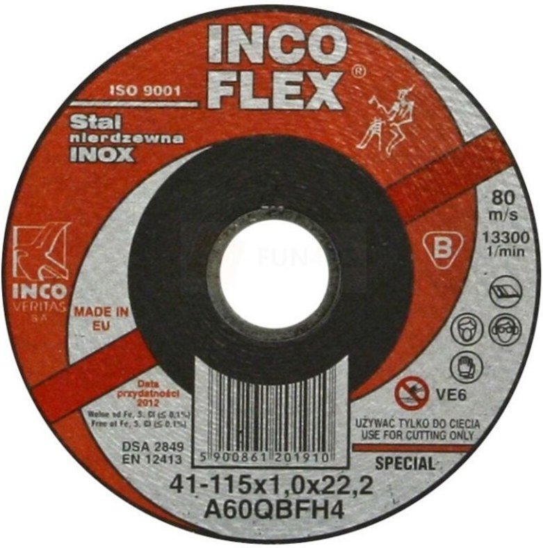 Flache Inox-Scheibe T1a 1151.022 - T1a 115 1 In