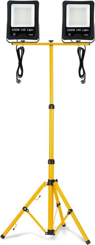 Baustrahler LED 100W Strahler Fluter Kaltweiß mit stativ Außenstrahler Arbeitsleuchte Bauscheinwerfer IP66 Wasserdicht F...