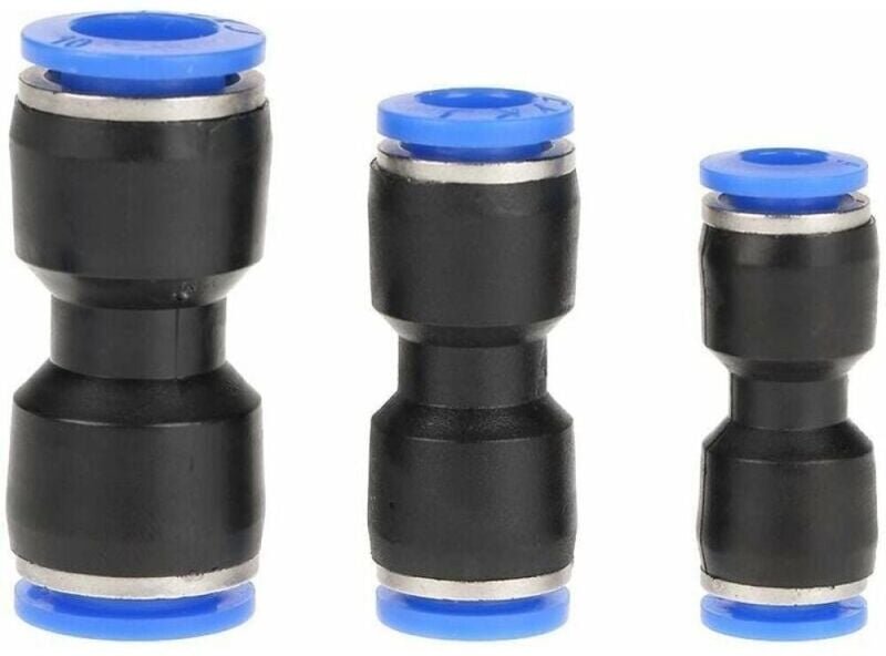 30 Stück gerade pneumatische Armaturen, 10 mm, 8 mm, 6 mm, Push-In-Schlauchverbinder, pneumatische gerade Verbinder, Sch...