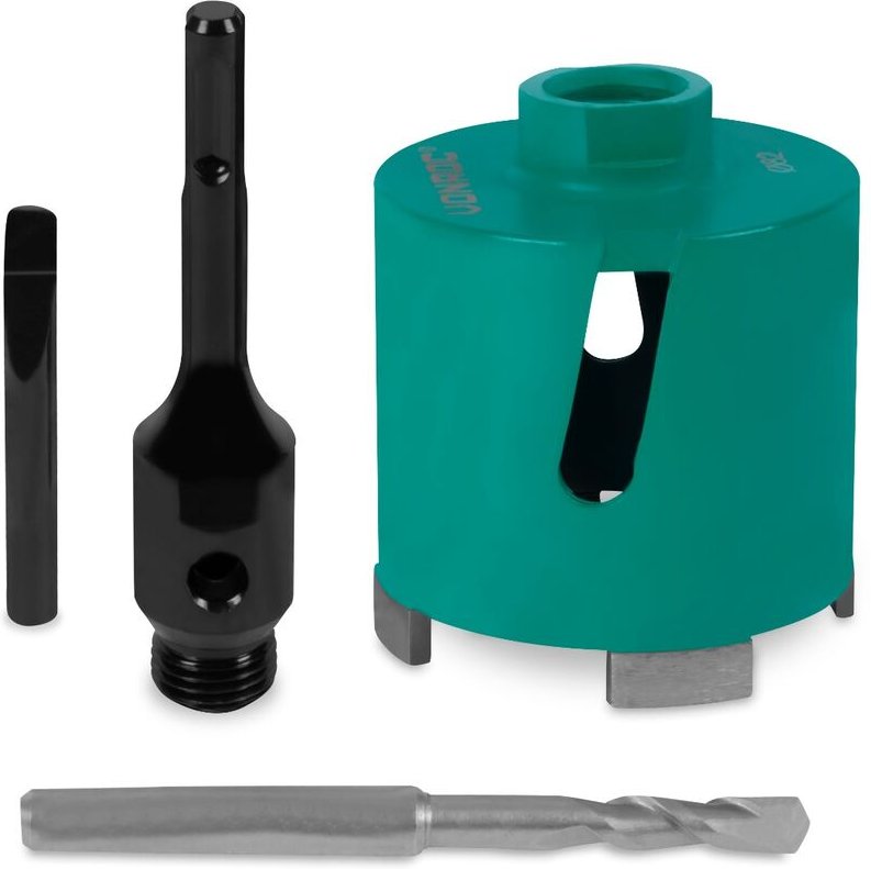 Diamantkernbohrer SDS-Plus - 82mm - Universal - Inkl. Diamantkernbohrer, Zentrierbohrer, Austreibdorn und SDS-plus Adapt...