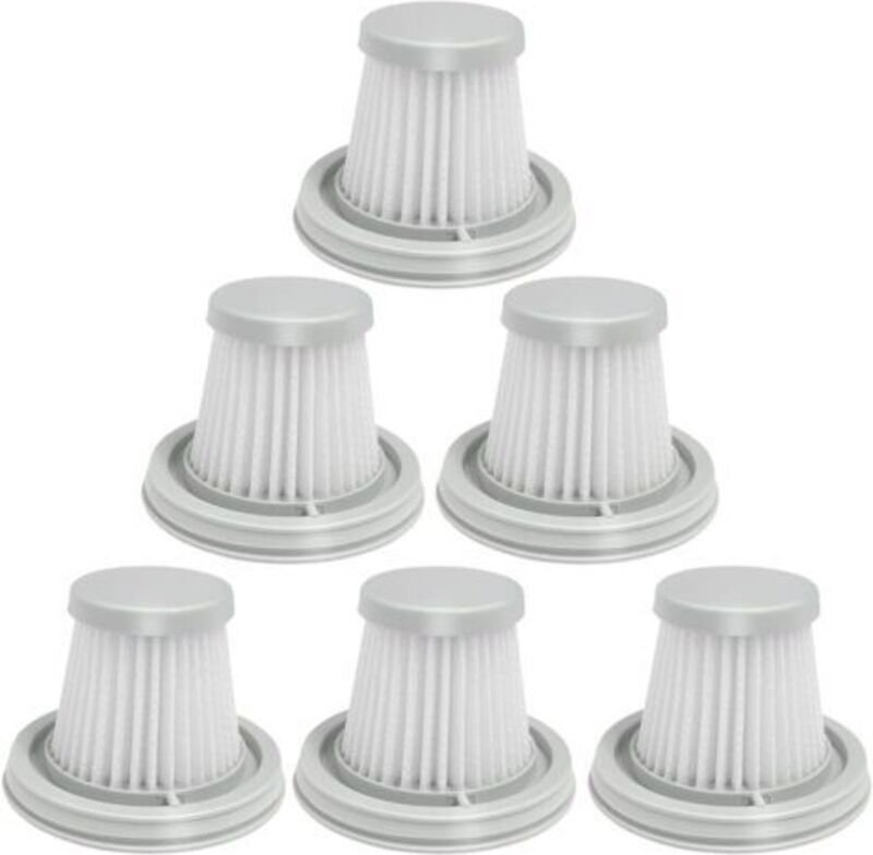 6er-Pack HEPA-Filter, kompatibel mit Xiaomi Mijia Handy Home Car Mini Akku-Staubsauger, waschbare Ersatzteile